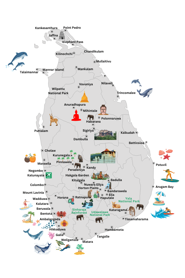 Sri Lanka map